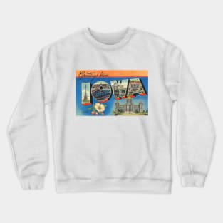 Greetings from Iowa - Vintage Large Letter Postcard Crewneck Sweatshirt